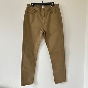 Men’s Huckberry Flint and Tinder Khaki Pants Tapered Fit 33 x 32 NWOT